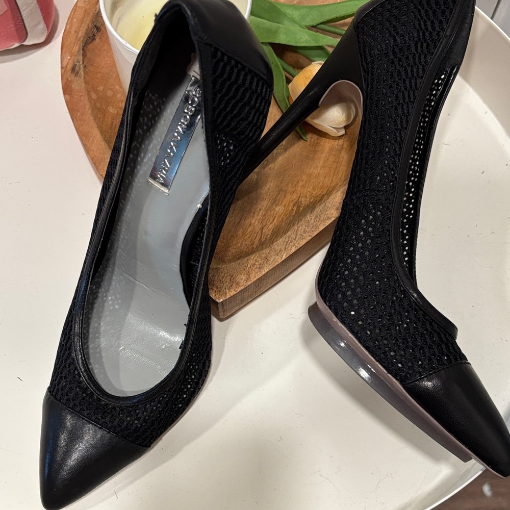 GUC BCBGMaxAzria Black Mesh Heels